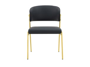 Chaise de salle à manger lot de 2 chaises structure en métal assise et dossier rembourrés style moderne stabilité renforcée