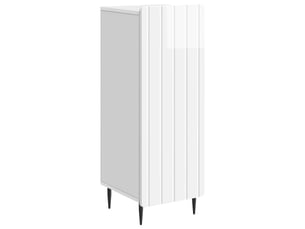 Buffet - bahut - meuble de rangement blanc brillant 34,5 x 33 x 92 cm bois d'ingénierie