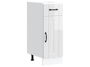 Meuble de rangement, armoire de cuisine lucca blanc brillant bois ingénierie shl7011