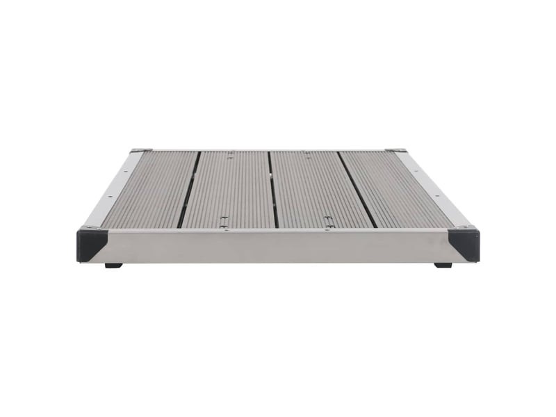  Receveur de douche extérieur receveur de base de douche de jardin receveur de douche de terrasse piscine wpc acier inoxydable 110 x 62 cm gris 02_0001983  - Conforama D