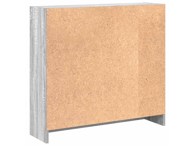  Bibliothèque, meuble de rangement salon sonoma gris 80x24x76 cm bois d'ingénierie  - Conforama E