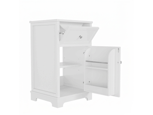Meuble salle de bain 51 cm blanc avec meuble vasque mdf laqué et pieds surélevés