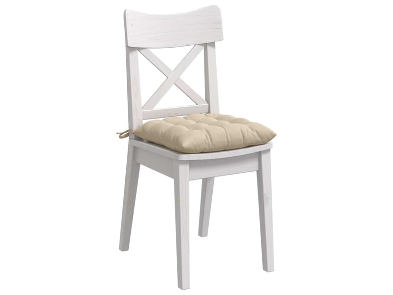  Lot de 4 coussins de siège, coussins décoratifs microfibre crème 40 x 40 x 6 cm cf59943  - Conforama C
