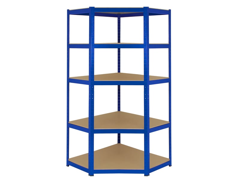  Monster racking - 1 rayonnage d'angle t-rax bleu et 2 rayonnages t-rax bleus en acier sans boulons 90cm x 45cmx 180cm 20005 - Conforama C