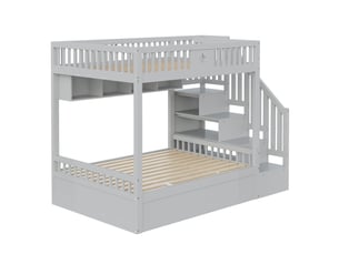Lit mezzanine 140x200 cm    coloris gris