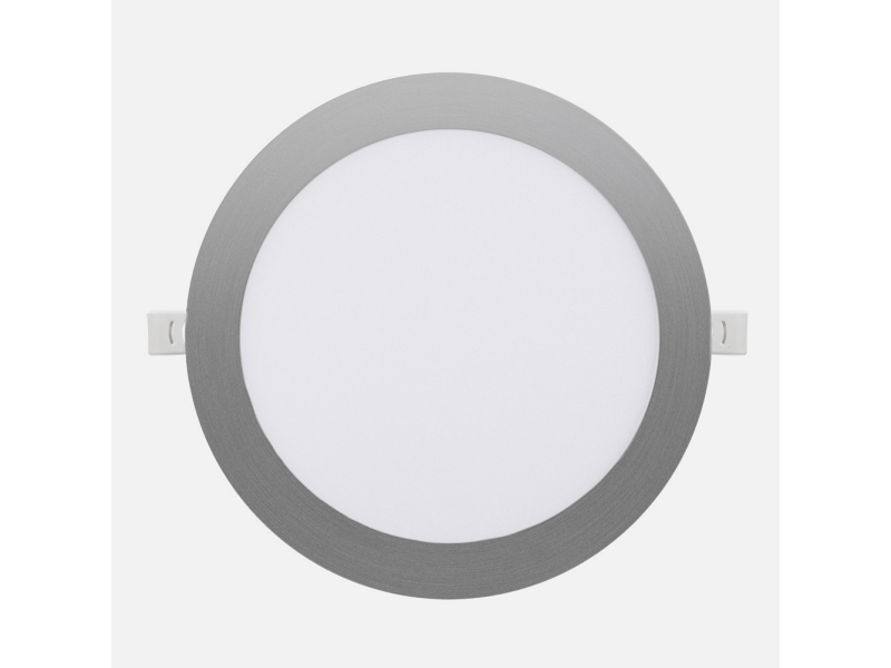  Fabrilamp silex downlight led encastrable rond 12 w 1080 lm 300040006500 k, nickel 198801203 - Conforama E