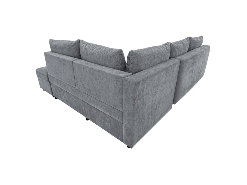  Canapé d'angle gris convertible 3 places  - Conforama D