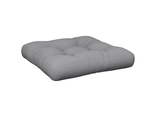 Coussin de palette, coussin de chaise, coussin de canapé gris 60x60x12 cm tissu cf55350