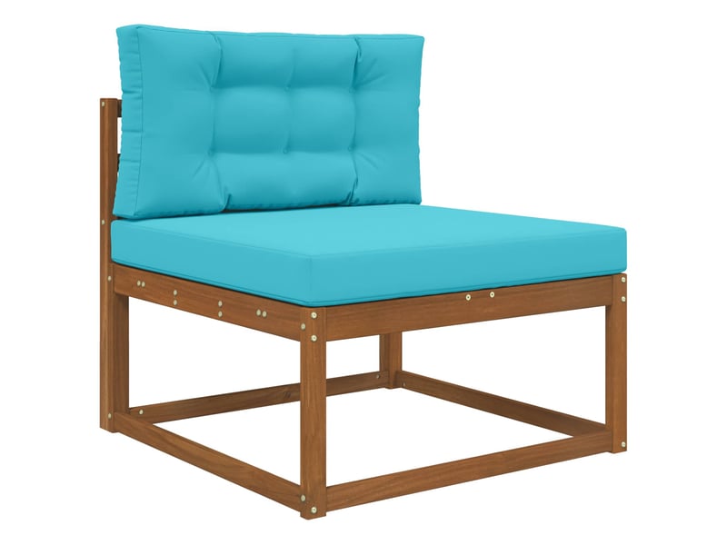  Coussin de canapé d'extérieur, coussin de chaise polyester turquoise 80 x 80 cm cf54181  - Conforama C