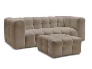 Canapé droit fixe BOBOCHIC CLOUD 4 places Tissu taupe
