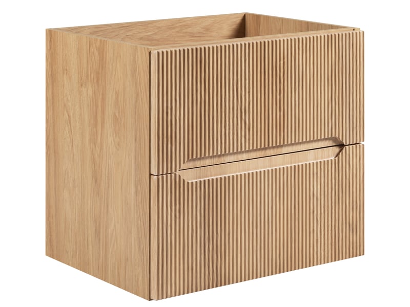  Meuble sous vasque suspendu novo effet chêne hikora 60 cm  - Conforama A