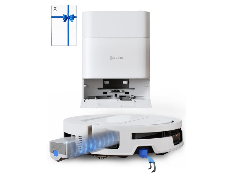  ECOVACS DEEBOT T90 Max Omni Set Robot Aspirateur Laveur, 30000Pa, OZMO Roller 3.0, ZeroTangle 4.0 30kPa,Version Améliorée du T50 - Conforama A