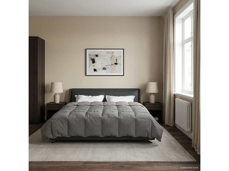  Couette - duvet d'été 200 x 220 cm été microfibre (100% polyester)  - Conforama D