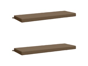Lot de 2 coussins de banc, coussins d'assise soest 100 % polyester taupe cf57496