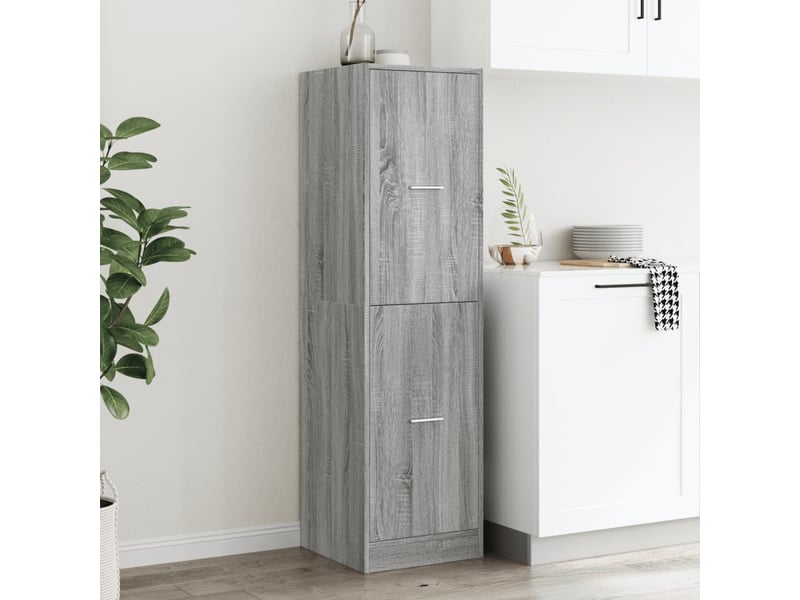  Armoire apothicaire sonoma gris 40x41x144,5cm bois d'ingénierie  - Conforama C