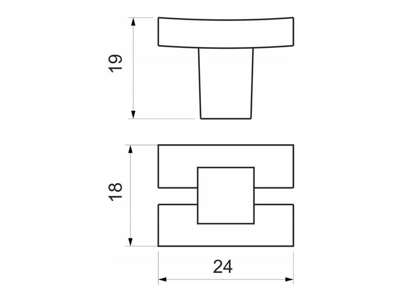  Puerta cromada para muebles aks 24x18mm  - Conforama B