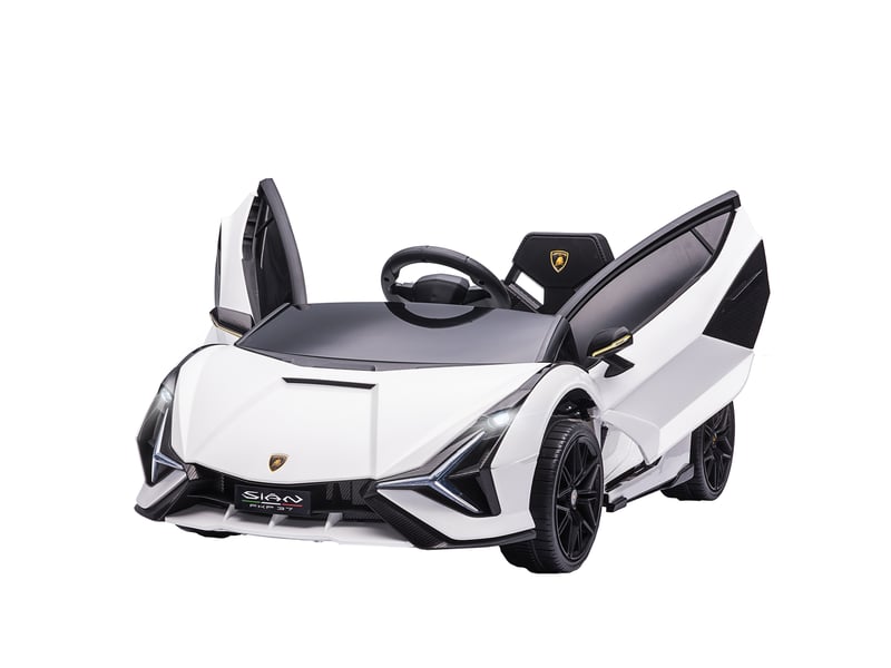 Voiture électrique enfant lamborghini sian 12 v, vitesse max. 5 kmh, télécommande 2,4g, effets sonores et lumineux - Conforama A