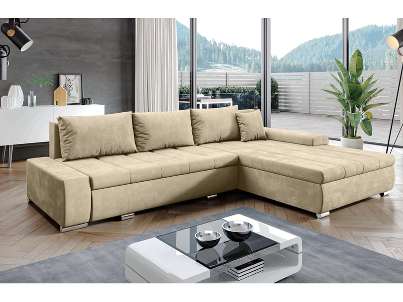  Canapé d’angle tunceli beige 297 cm convertible moderne Tunceli - Conforama B