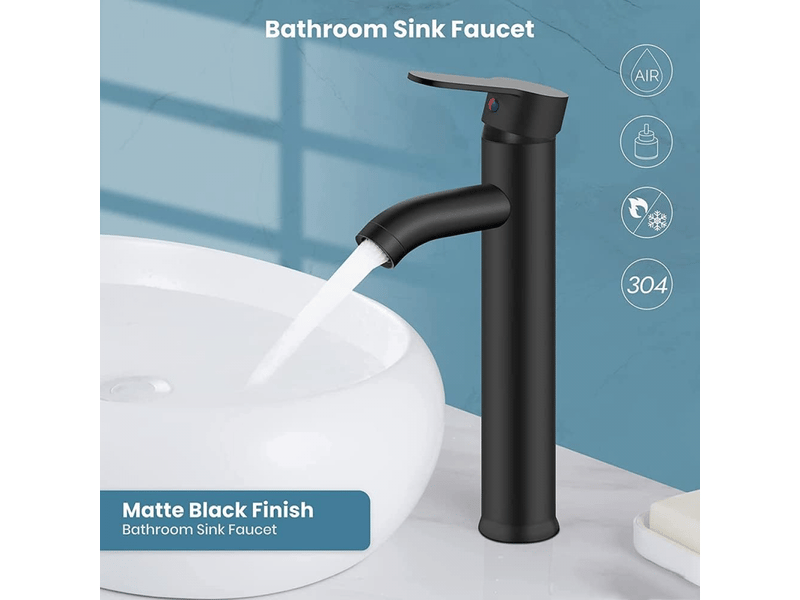  Robinet de salle de bain noir - haute qualité, résistant à l'usure, adapté pour un diamètre intérieur de 32 mm à 42 mm  - Conforama C