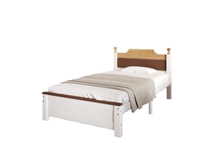 Lit simple 90x200 cm WISHDOR coloris blanc