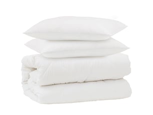 Ensemble de duvet avec oreiller 3 pièces - couette blanc microfibre