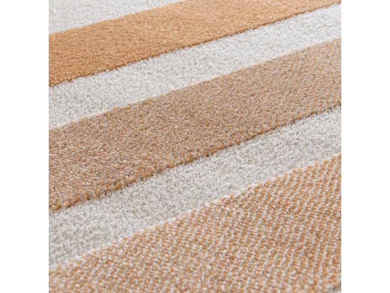  Tapis doux à relief graphique moderne orange 160x230  - Conforama D
