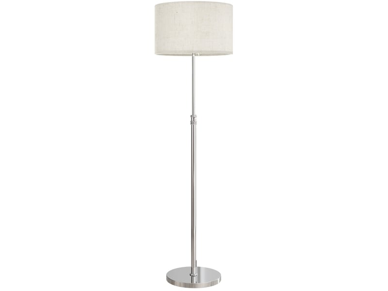  Lampadaire réglable ø40 x 133-168 cm – argent – télécommande, variateur et abat-jour en tissu  - Conforama A