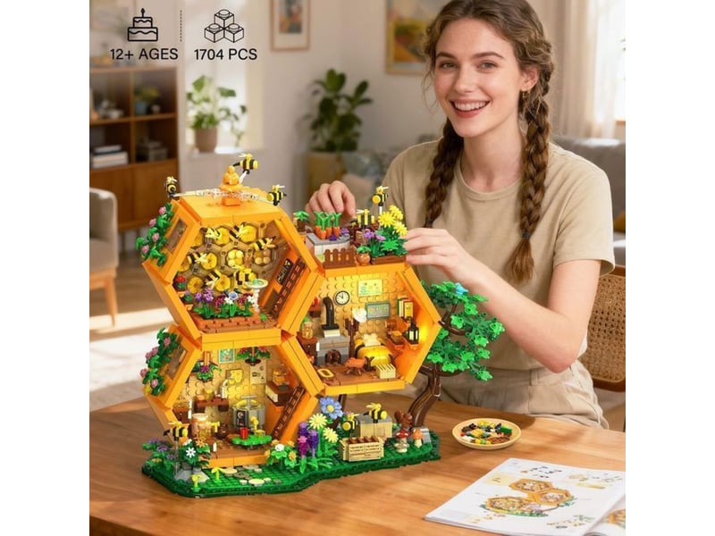  Jeu de construction maison des abeilles 1704 pieces abs avec led 151498_AABSG90824_6_DROPFR - Conforama C