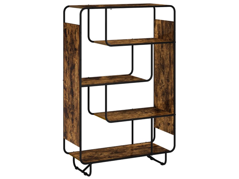 Buffet haut, buffet de rangement chêne fumé 93.5x37.5x144 cm bois d'ingénierie - Conforama A