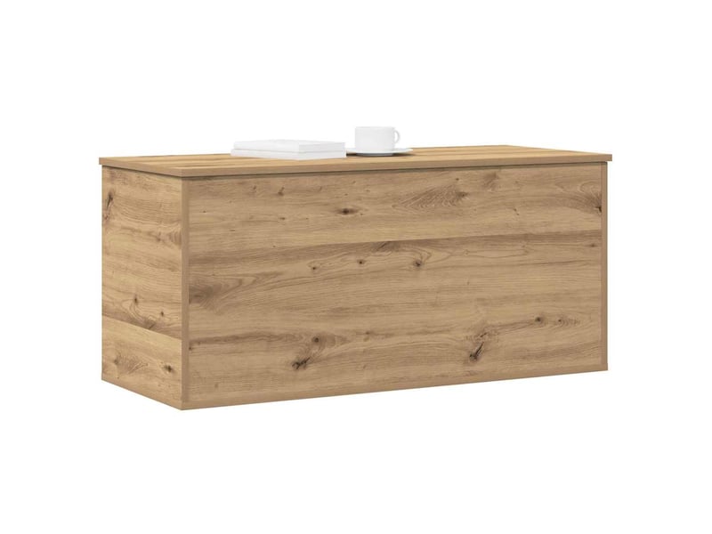Boîte de rangement, coffre de rangement chêne artisanal 100x42x46 cm - Conforama C