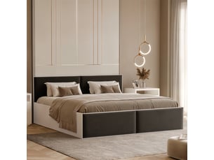 Lit coffre 140x200 cm IDOHOME ATHERIS coloris noir