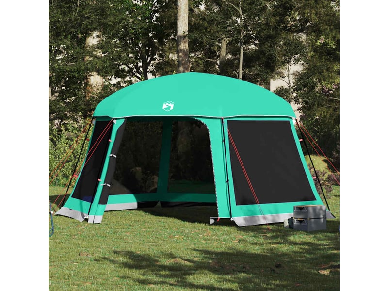  Tente piscine toit amovible parois maille vert d'eau 512x458 cm  - Conforama B