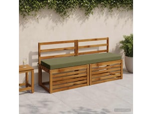 Lot de 2 coussins de banc, coussins d'assise soest 100 % polyester vert olive cf57593