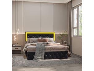 Lit coffre 160x200 cm coloris noir