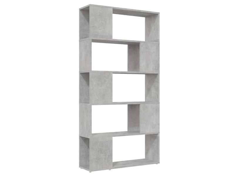 Bibliothèque de séparation gris béton 80x24x155 cm  - Conforama A