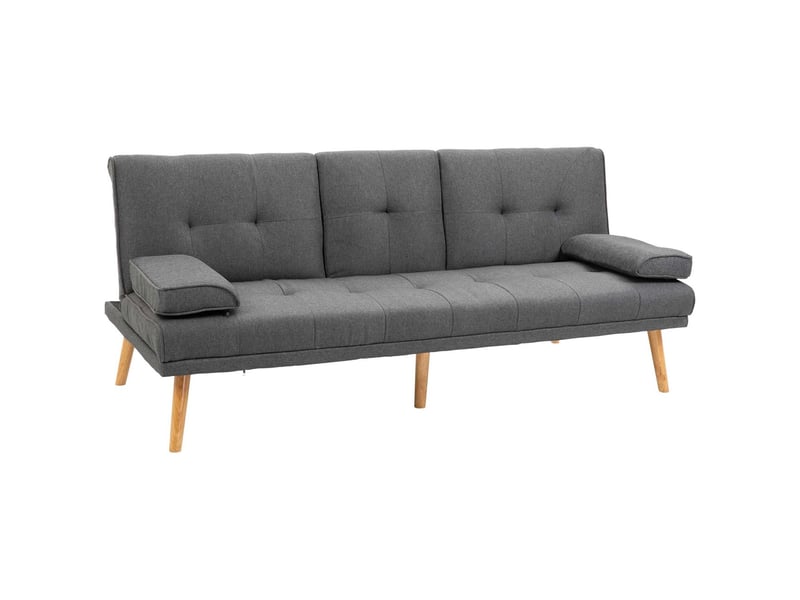  Canapé table pliante porte-gobelet design scandinave gris foncé charge maximale 250 kg  - Conforama A