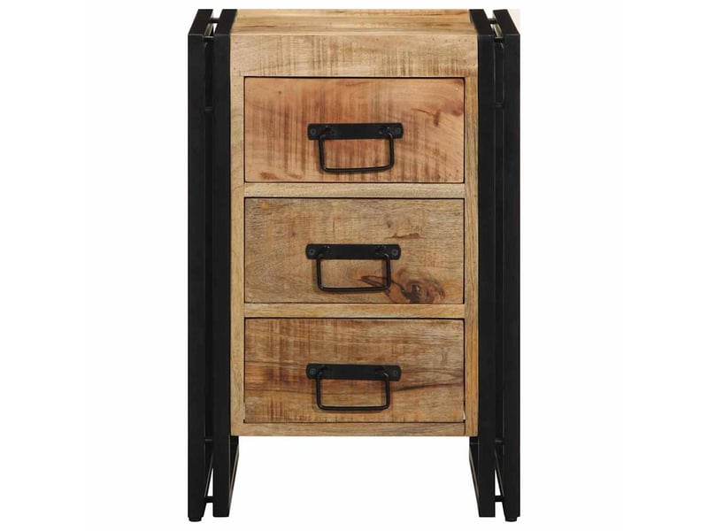  Table de chevet - cabinet de chevet - table de nuit marron 40 x 40 x 59 cm bois de mangue massif  - Conforama E
