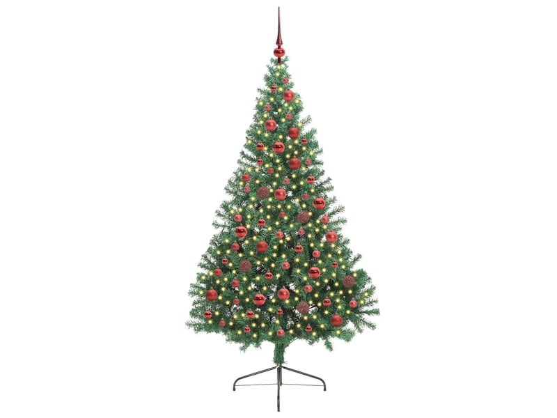  Sapin de noël, arbre de noël artificiel pré-éclairé vert 180 cm pvc cf61382  - Conforama C