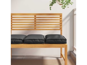 Lot de 2 coussins pour chaise, coussins d'extérieur tissu oxford noir 40 x 40 x 8 cm cf50048