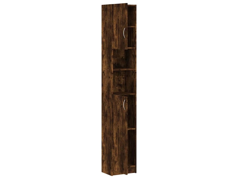  Armoire de bain, cabinet de salle de bain chêne fumé 32x25,5x190 cm bois d'ingénierie cf64975  - Conforama D