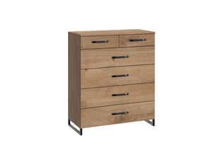 Commode 6 tiroir(s)    DELADECO  coloris beige largeur 81 cm