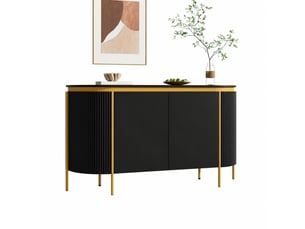 Buffet 4 porte(s)  0 tiroir(s)   - 140 cm coloris noir 