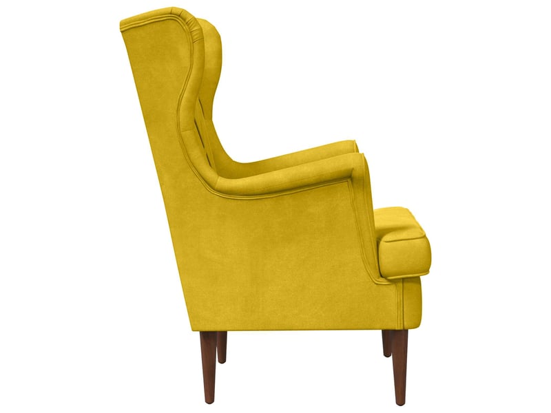 Vidaxl fauteuil jaune velours - Conforama E