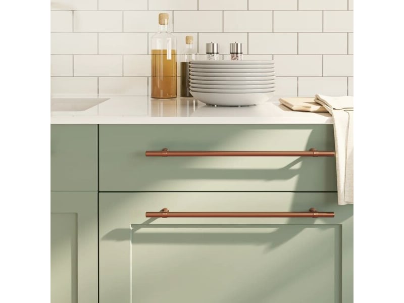  Poignée d'armoire vidaxl, 320 mm, marron  - Conforama B