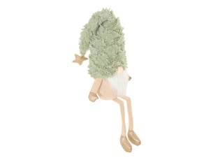 Gnome de noël alpo assis vert h. 81 cm