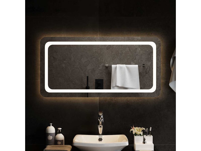  Miroir de salle de bain, miroir de toilette à led 100x50 cm cf62489  - Conforama B