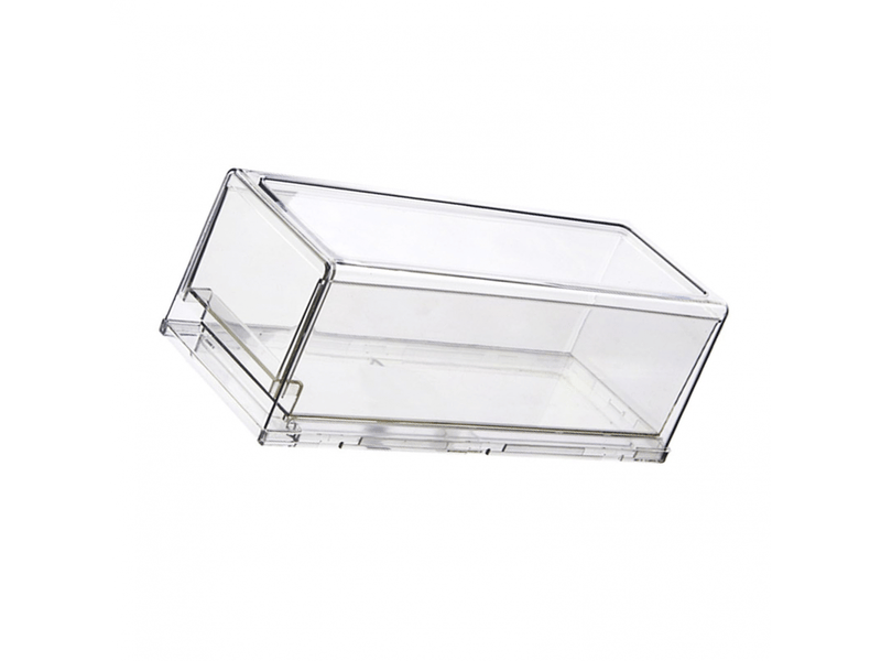 Organiseur de tiroir pour réfrigérateur, grande capacité, transparent, bac de rangement coulissant pour réfrigérateur - Conforama A