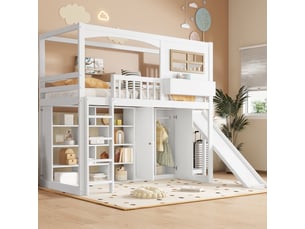 Lit mezzanine 90x200 cm NAHILIMI   coloris blanc