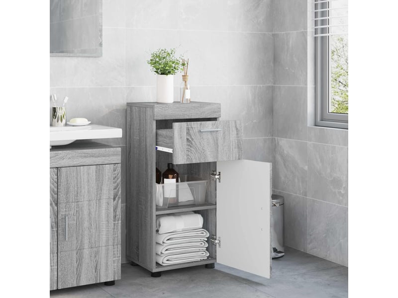  Ensemble d'armoire de salle de bain tulum gris sonoma cf62988  - Conforama C