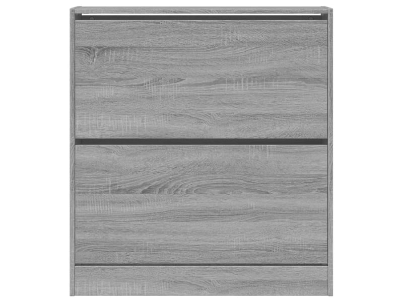  Meuble à chaussure, armoire à chaussures sonoma gris 80x21x87,5cm bois d'ingénierie  - Conforama E